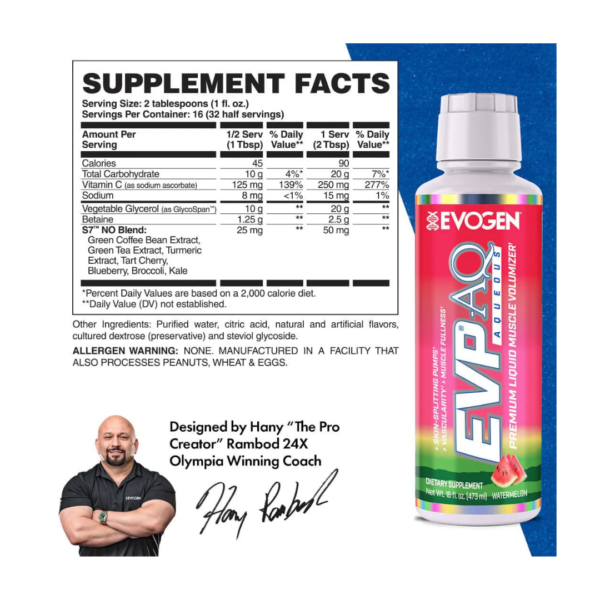 Evp-aq Evogen Glicerol Liquido 473ml - Watermelon