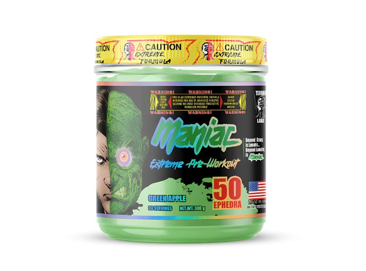 MANIAC-TERROR-LABZ-30-SERVICIOS-2.png Maniac Extreme Pre-workout Green Apple Terror Labz - 30 servicios - Imagen 1